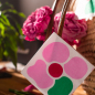 Preview: Paviot, Napkin, Fleur Rose Pop, pink red, green printed