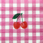 Preview: Paviot, Napkin, Fleur Rose Pop, pink red, green printed, detail
