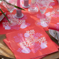 Preview: Paviot, Napkin, print Corail pink-red style