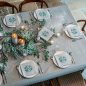Preview: Paviot weiße Servietten bedruckt mit Winterperlen in silber, grün, style