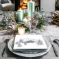 Preview: Paviot napkin Refuge, print grey Mountain hut, style