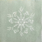 Preview: Paviot Servietten Fleur de Neige, Schneeblume, grün