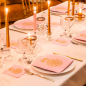 Preview: Paviot Servietten Eclat du jour, red, gold pink with boule style, Trixi Gronau