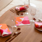 Preview: Paviot napkin Form printed pink, orangek, style