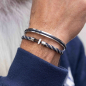 Preview: Pig&Hen, Armband Catena Twisted, Segeltau navy blau, Verschluß silber, style