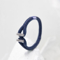 Preview: Pig & Hen Armband Icy Ike mit Schackelverschluss, geflochtenes Nylon, navy, top