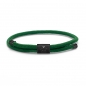 Preview: Pig& Hen, bracelet Little Lewis jungle green,, braided nylon, closure shackle, front, black-black