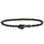 Preview: Pig& Hen, bracelet Easy Ed, army|black, braided nylon, closure shackle, front, army|black
