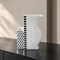 Preview: Reichenbach ASTI dotted vase paired with the taller ASTA black striped porcelain vase