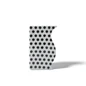 Preview: Reichenbach ASTI white porcelain vase with all-over black dots and asymmetrical sculptural silhouette