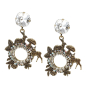Preview: Rosa Templin, Ohrstecker, Landpartie, Swarovski elements, weis und messing