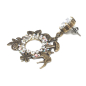 Preview: Rosa Templin, Ohrstecker, Landpartie, Swarovski elements, weis und messing, Stecker