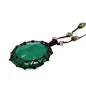Preview: Grüner Onyx im Fadennetz mit farbigen Steinperlen, Sharing Bijoux Tibet