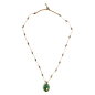 Preview: Sharing Kurze Halskette green Strawberry Quarz