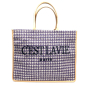 Preview: Tote bag, Hahnentritt violett, C'es la vie