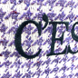 Preview: Tote bag, Hahnentritt violett, C'es la vie Detail