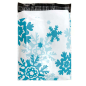 Preview: SNAZZY BAG gift envelope Snowflake Material Polymer Color white-blue, back