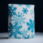 Preview: SNAZZY BAG gift envelope Snowflake Material Polymer Color white-blue, style