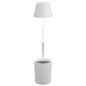 Preview: Sompex PEEKY white table lamp with removable metal soil spike above charging base