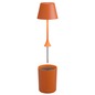 Preview: Sompex PEEKY orange with removable metal soil spike above charging base