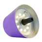 Preview: Sompex TOP 2.0 Flieder in Nahaufnahme mit warmweißen LEDs und konischem schwarzem Silikonstopfen