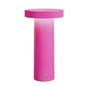 Preview: Sompex VOLUME Akku-Tischleuchte Neon Pink mit geriffeltem Drehschirm