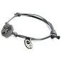 Preview: Verstellbares graues Armband von S Punkt Spangemacher mit Gamsbock, Seitenansicht
