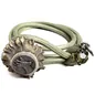 Preview: S Punkt Spangemacher Rehrose Armband grün mit Rehbock und Swarovski Perle