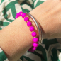 Preview: Super Gem Perlenarmband Big Neon pink style