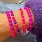 Preview: Super Gem Perlenarmband Big Neon pink style