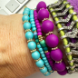 Preview: Super Gem bracelet beads Mini Roc fuchsia style