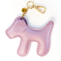 Preview: Trixi Gronau Bag Charm Taschenanhaenger Doggy xl Leder flieder