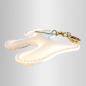 Preview: Trixi Gronau Bag Charm Leather Doggy XL white, side