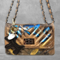 Preview: rixi Gronau Bag Charm TaschenanhaengerWoofy Leder schwarz style