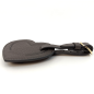 Preview: Trixi Gronau Coeur, leather luggage tag, grey, side
