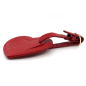 Preview: Trixi Gronau Coeur, leather luggage tag, red, side