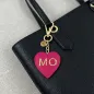 Preview: Trixi-Gronau Leder Herzanhaenger Coeur fuchsia  style tasche