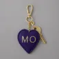 Preview: Trixi Gronau leather key fob Coeur purple