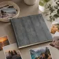 Preview: TrixiGronau Photoalbum Fabia, 30 x 30 cm, Snake skin look grey, style