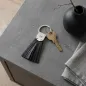 Preview: Schlüsselanhänger, Edelstahl matt, Leder schwarz, Trixi Gronau, style