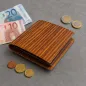 Preview: Trixi Gronau Men's wallet Kai with coin purse, brown bamboo pattern, style