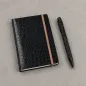 Preview: black Notebook, Skivertex bound, Diary with rubber band, Trixi Gronau, style