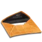 Preview: Trixi Gronau, MIRA, mini envelope for businesscards, fine printed calfskin, orange, open
