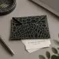 Preview: Trixi Gronau, , MIRA, Visitenkartenetui, Miniumschlag, Kalbleder geprägt, grün, style