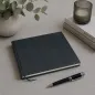 Preview: Nane, leather guestbook, lizard pattern blue, Trixi Gronau, style