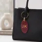 Preview: Trixi-Gronau Leder Schlüsselannhänger Urbany Echsenprägung aubergine, style tasch