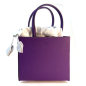 Preview: Talel Tote Bag triangle M purple, side