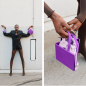 Preview: Talel Tote Bag triangle M purple, style 3