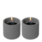 Preview: Tenderflame Kerzen Breeze 8 Keramik grau, 2-er Pack