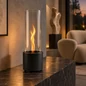 Preview: Tenderflame Cycloflame Table Black Ceramic on a dark stone table in a living room, AI generated background